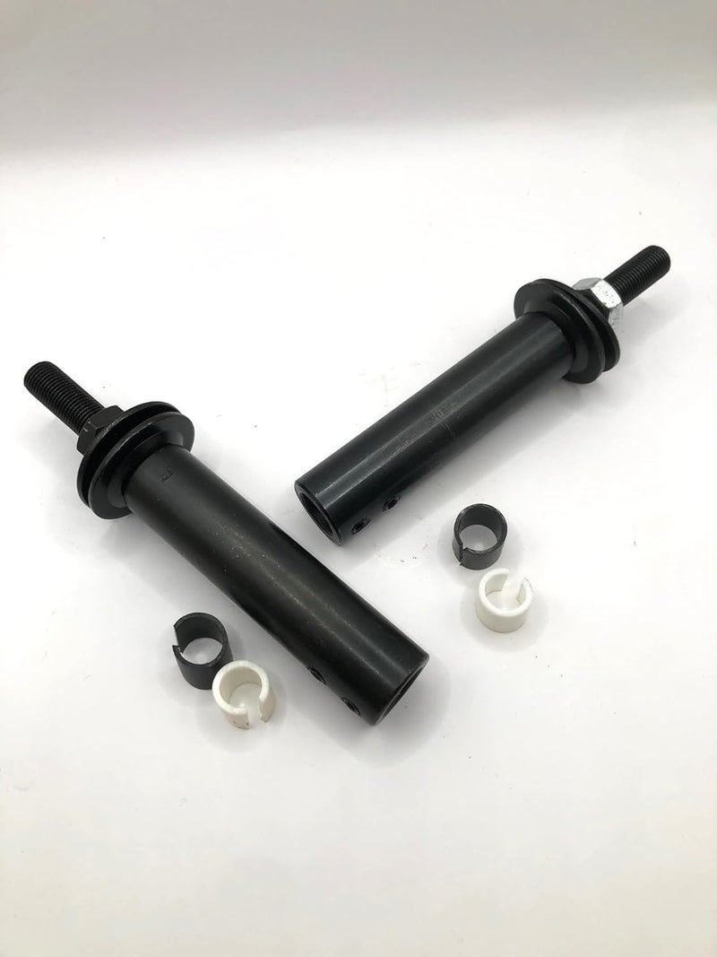 Jestco 6-1/4” Long Shaft Arbor Extension SET fits 1/2" right and left side shaft Motor Arbor Threaded Shaft Adapter for Buffing Grinding Wheels/For Bench Grinder Qty 1 set. Fits 1/2" 5/8" or 3/4" - Image 2